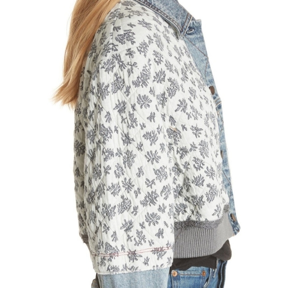 NWT Free People Ditsy Denim Jacket XS/S Rare - Picture 11 of 17